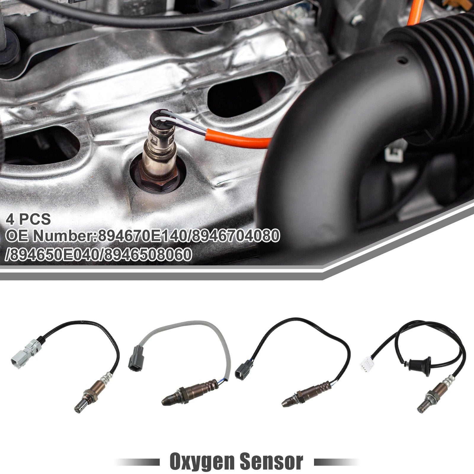 4 Pcs Oxygen Sensor Upstream Downstream for Toyota Sienna (2012–2014)