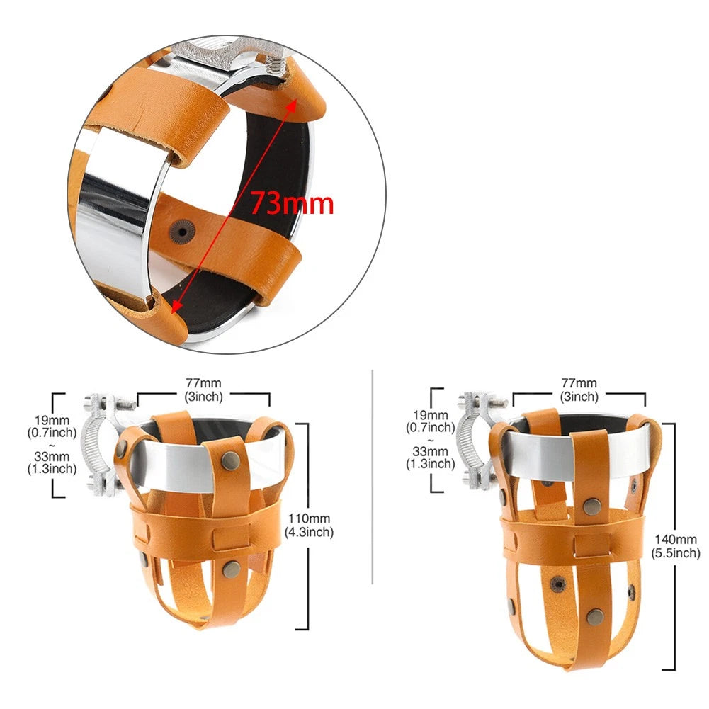 Chrome Drink Basket Cup Holder for Universal Motorcycle (Chopper)
