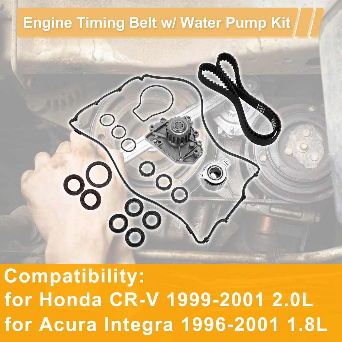 Timing Belt Water Pump Kit for Honda CR-V (1999–2001) No.TCKWP184, VS 50362R