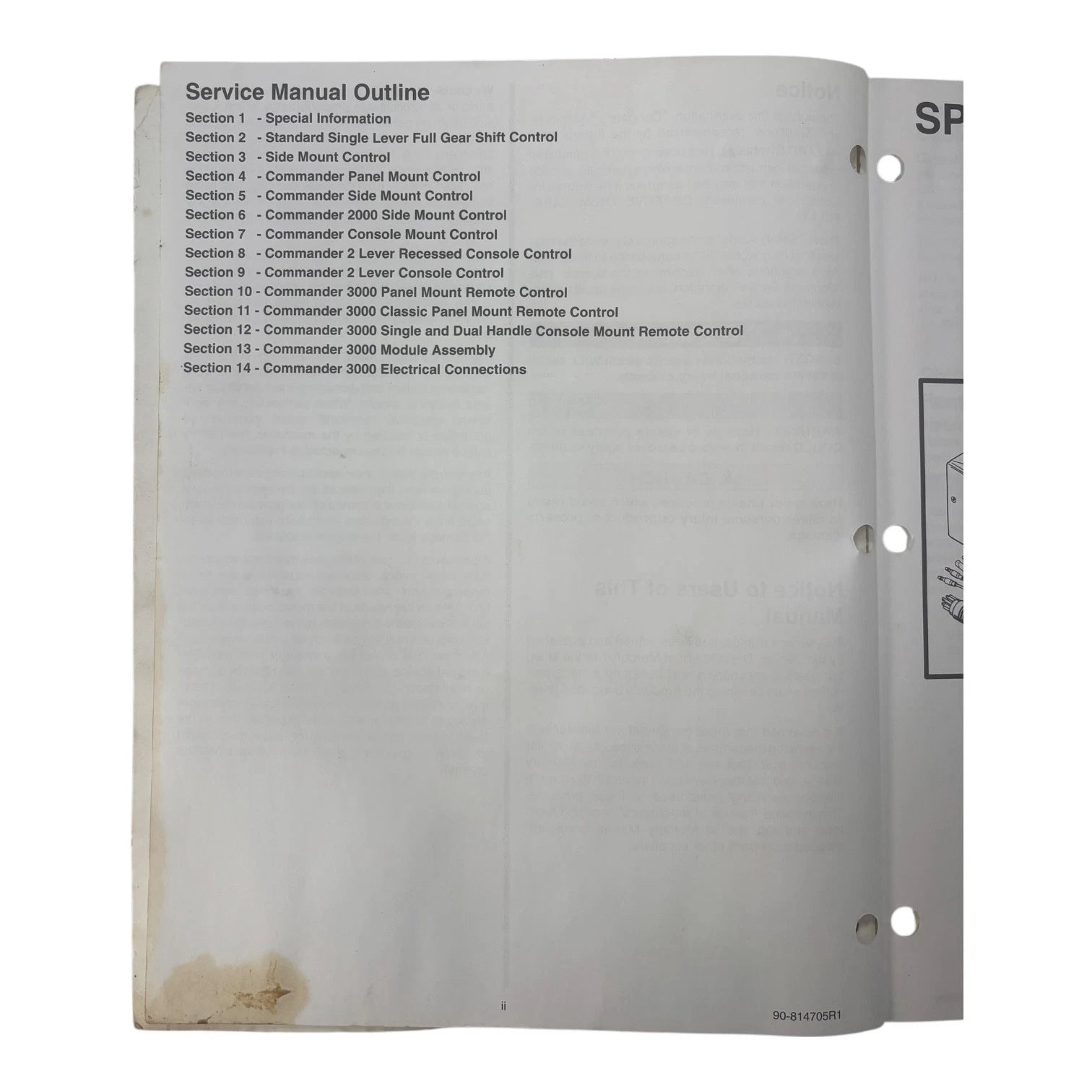 Remote Controls Service Manual for Quicksilver 90-814705R1 (1997)