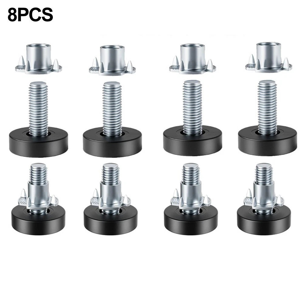 Height Adjustable Furniture Levelers Feet Set of 8