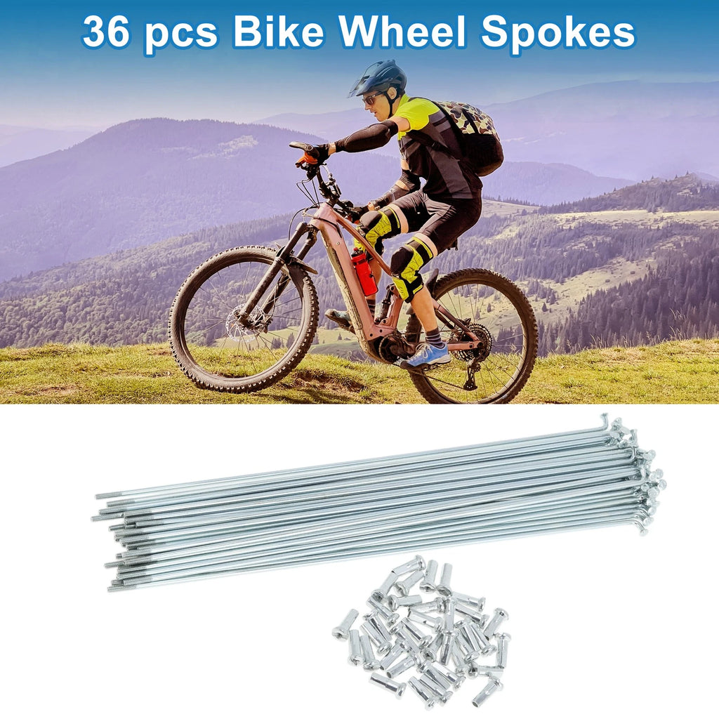 Bicycle Spokes Set 202mm Galvanized Carbon Steel for 14G Wheels