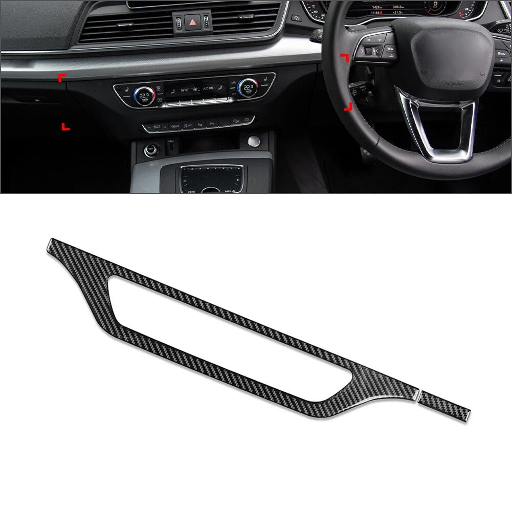 Carbon Fiber Console CD Panel Trim for Audi Q5 SQ5 (2018–2021)