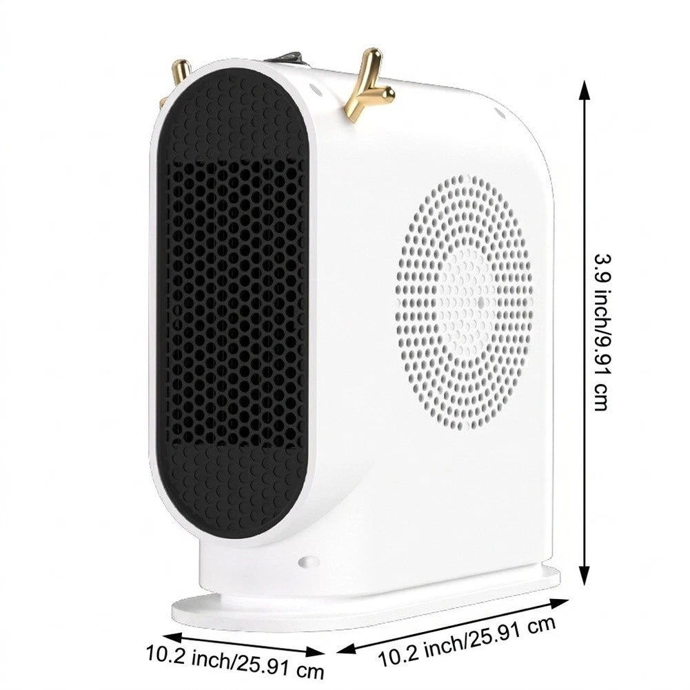 Compact Small Desktop Heater for Apartment Dorm Room (26x26x10cm)