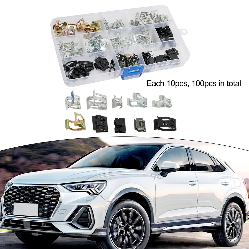 100-Pc U Clip Selection Pack for Automotive Applications