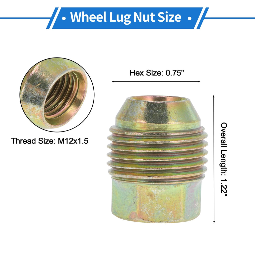 Wheel Lug Nuts M12x1.5 4 Piece Replacement for Chevrolet Aveo (2005–2011)