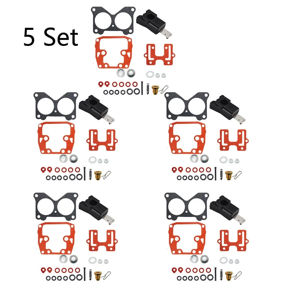 Set of 5 Carburetor Repair Kits for Johnson Evinrude (0439076, 439076, 435443)