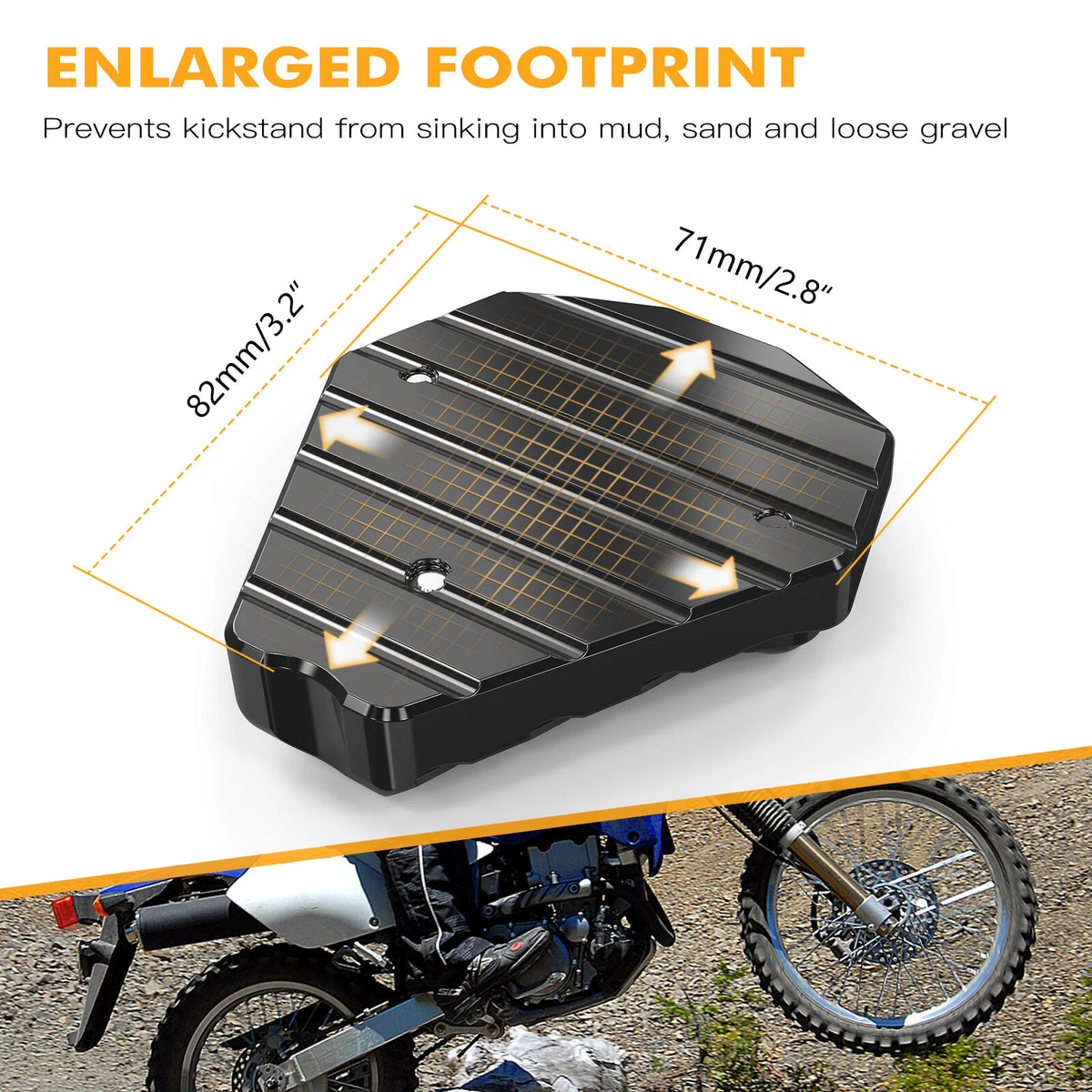 Kickstand Side Stand Extension Pad for Suzuki DRZ400S SM (2000–2024)