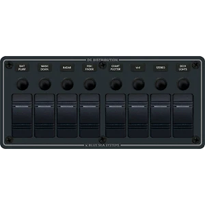 8 Position Water Resistant Panel for Blue Sea 8371 (Horizontal Mount)