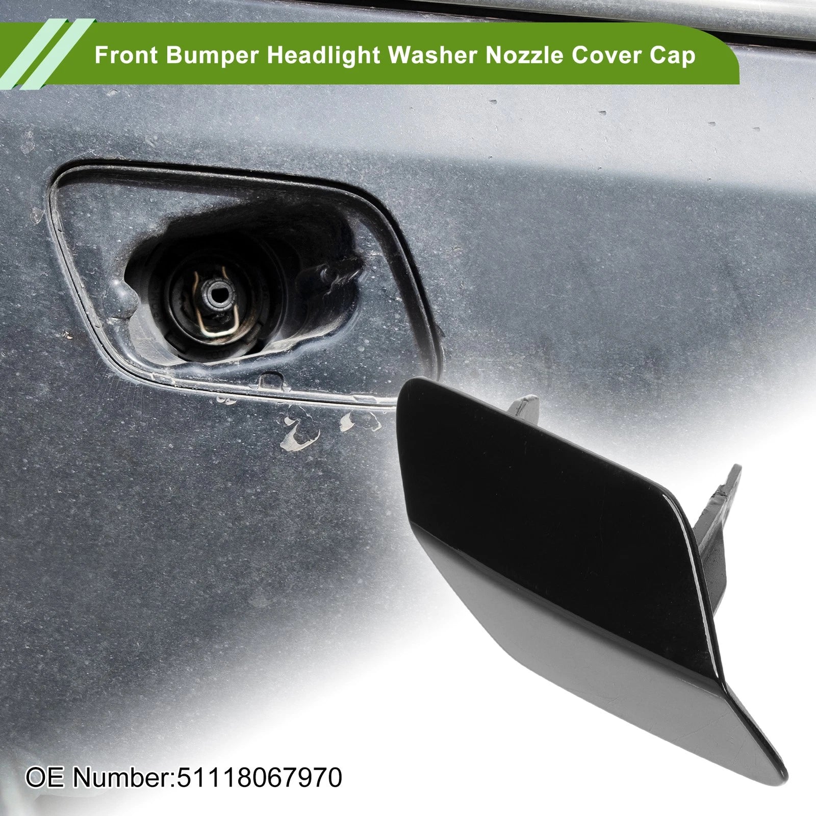 Front Right Washer Nozzle Cover Cap Replacement for BMW 320i (2013–2018)