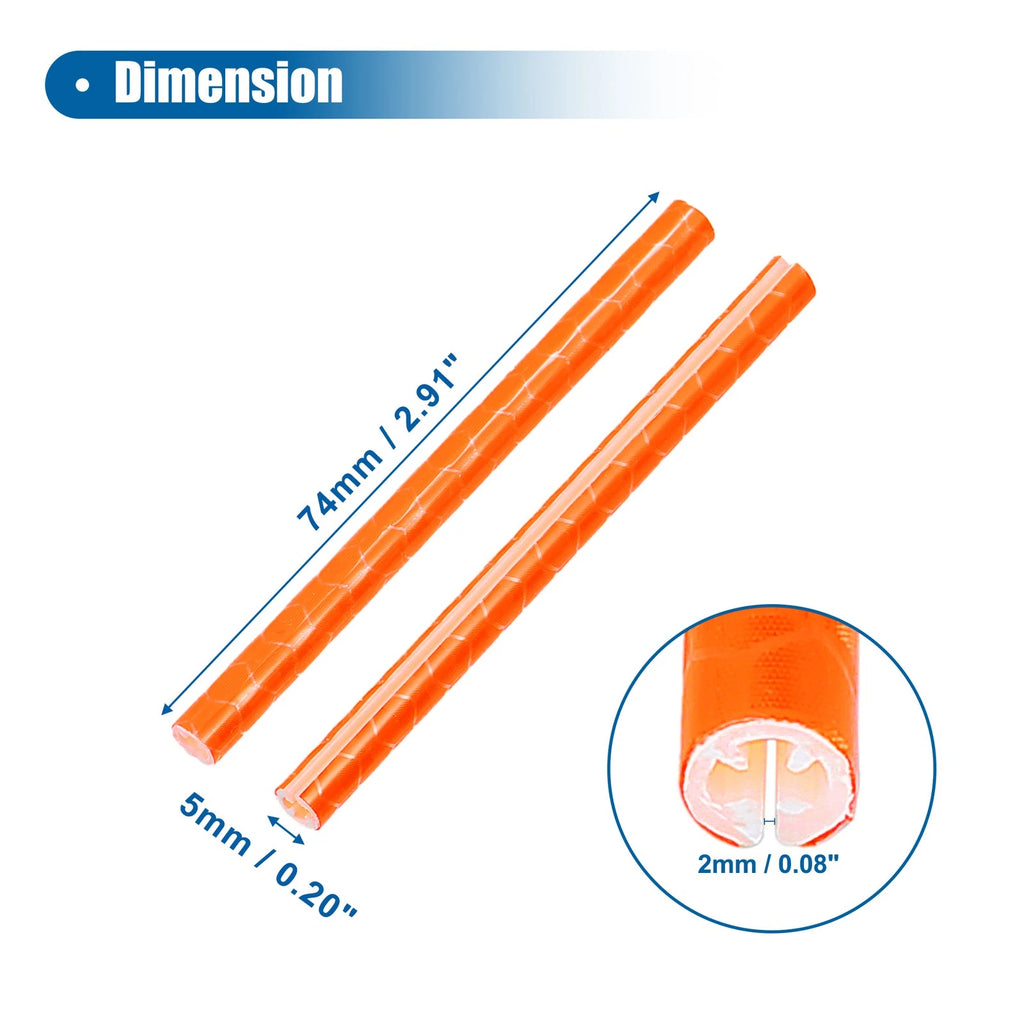 Bicycle Reflector Set Heavy Duty for Bike ABS Orange (36 Pack)