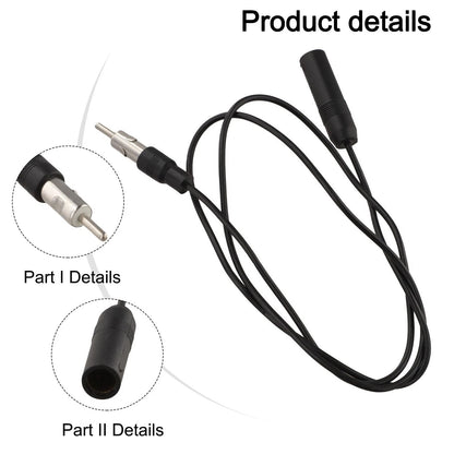 Hassle Installation Car Stereo Radio Antenna Extender Cable 100cm