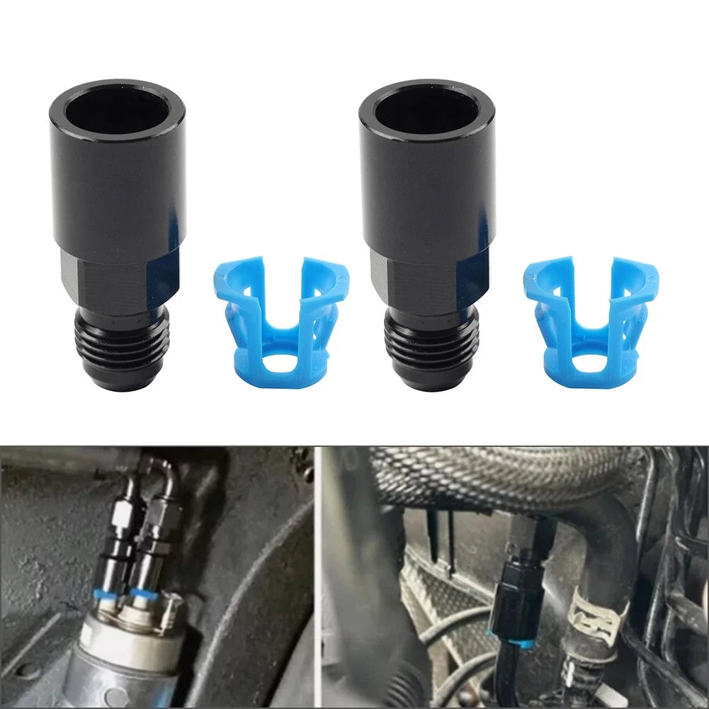 2X 6AN Male to 3/8'' Female SAE Quick-Disconnect EFI Fuel Rail Fitting