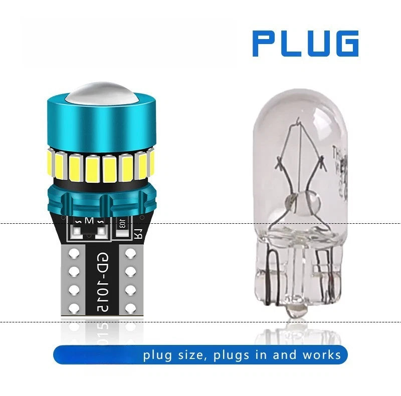 T10 LED License Plate Light for Ultra Bright White Red Yellow (12V 24V)