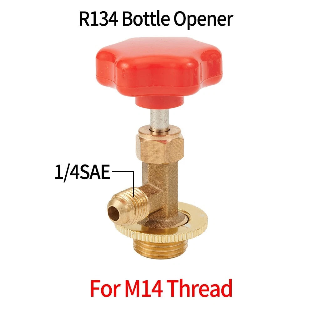 Practical R134A AC Car Air Conditioning Measuring Hose Gauge with Knob Handle