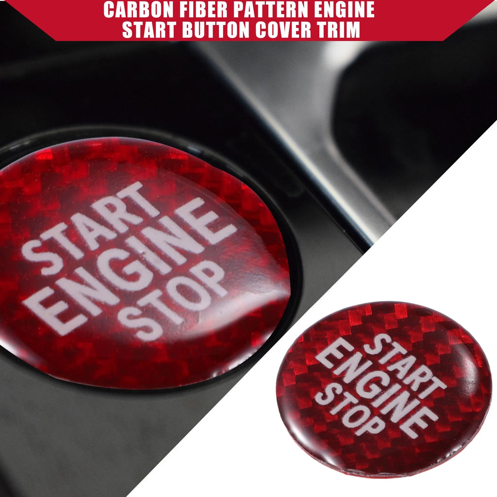 Carbon Fiber Engine Start Stop Button Cover Trim for VW CC (2012–2017)