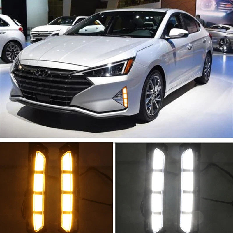 2X LED Daytime Running Lights for Hyundai Elantra (2019–2020)