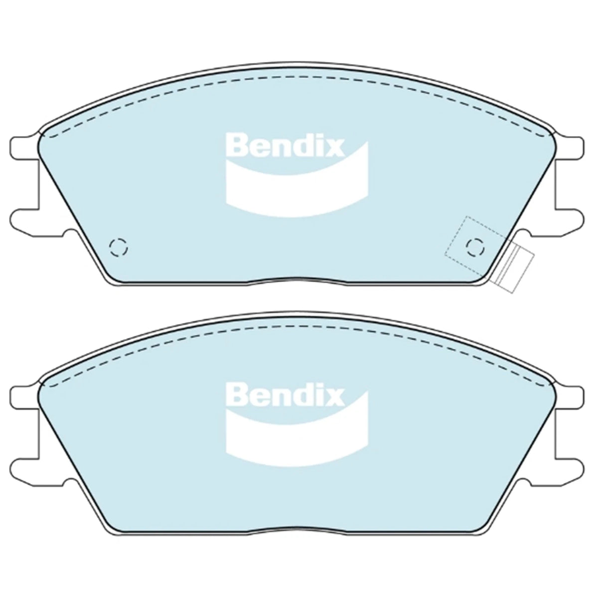 Set of 4 Bendix GCT Front Disc Brake Pads for Hyundai Getz (2002–2006)