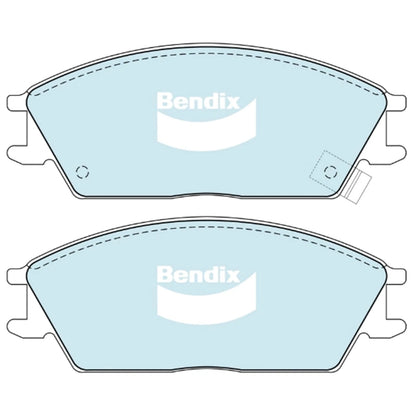 Set of 4 Bendix GCT Front Disc Brake Pads for Hyundai Getz (2002–2006)