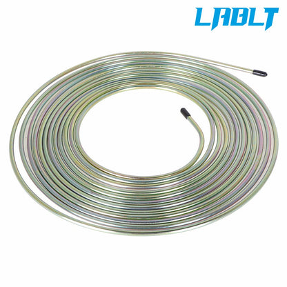 Brake Line Tubing Kit for LABLT (25Ft, 3/16, Double Galvanized Steel)