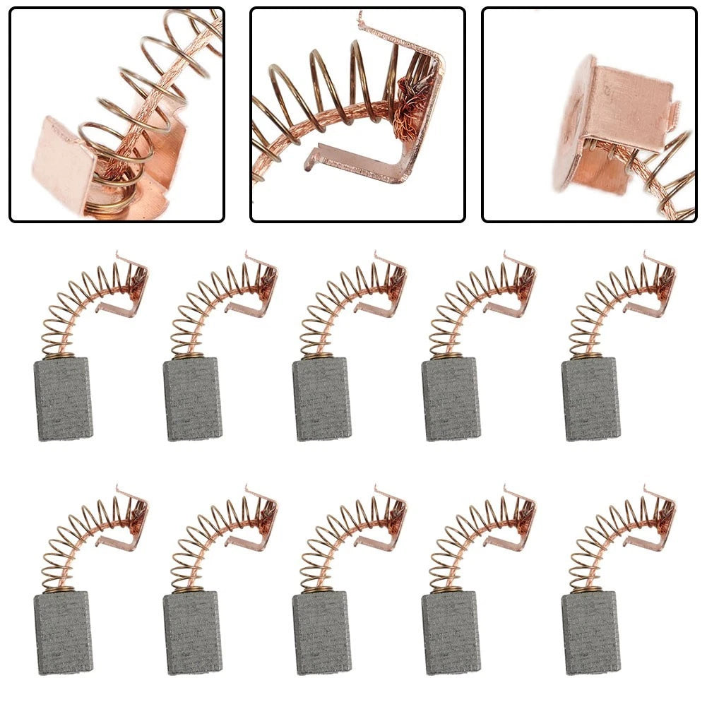 10 Pairs Carbon Brushes for Angle Grinder Motor (Power Tool)
