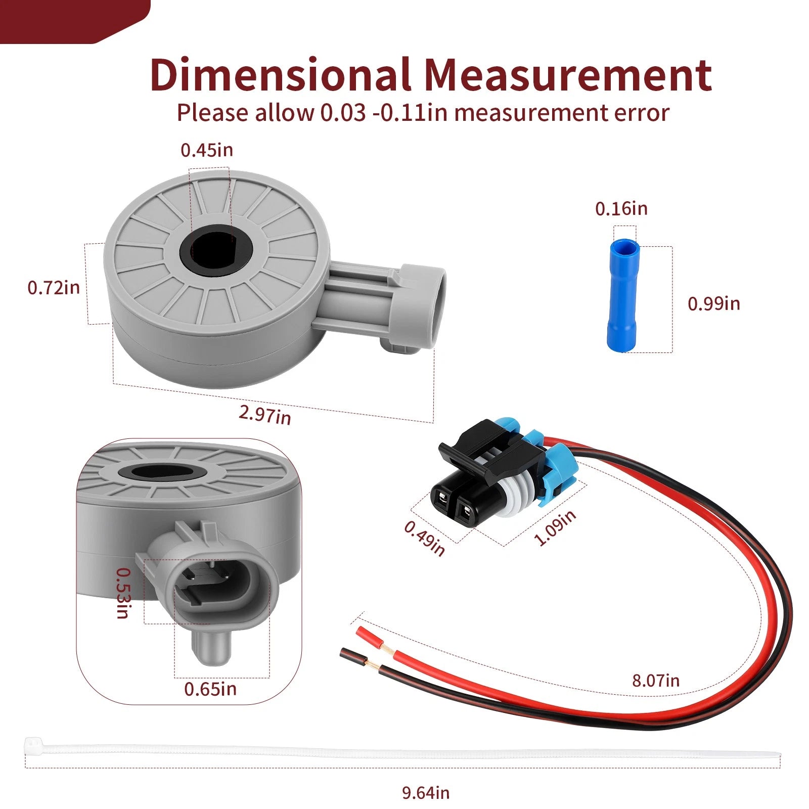 Gear Position Rotary Sensor Pigtail Harness for Polaris RZR RS1 (2018–2022)