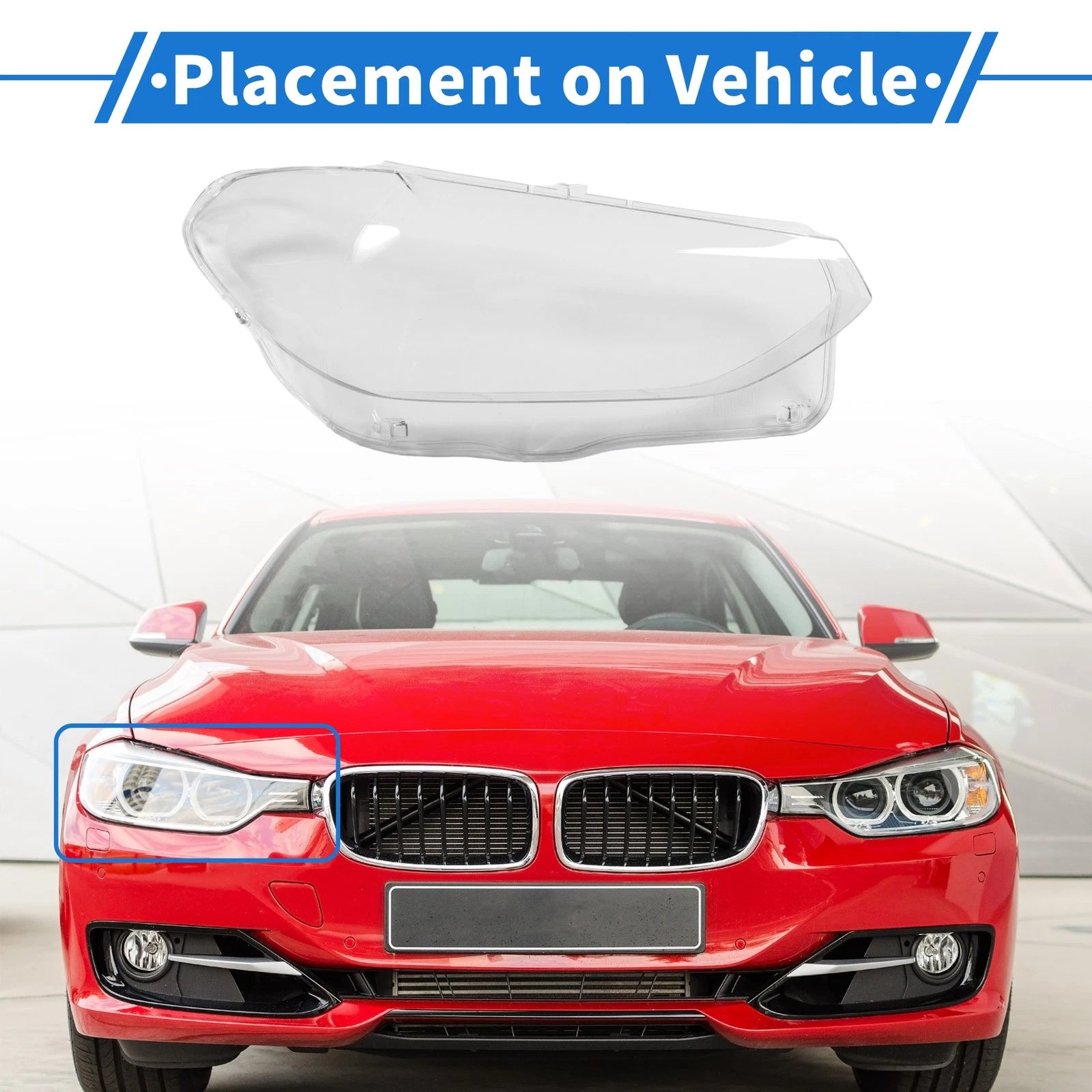 Headlight Lens Cover Front Right for BMW X3 X4 (2018–2021)