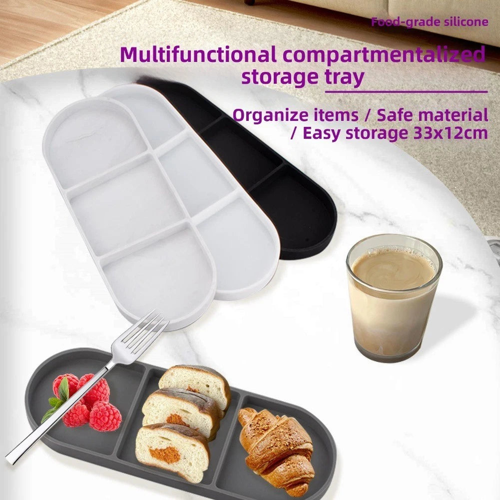Silicone Table Storage Box for Snacks & Remote Controls - Easy Clean, Compact