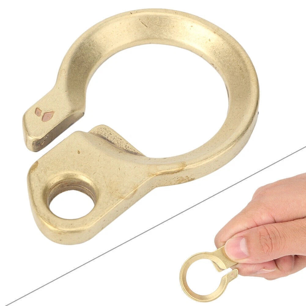 Key Chain Carabiner Bottle Opener Tool Solid Brass Gold
