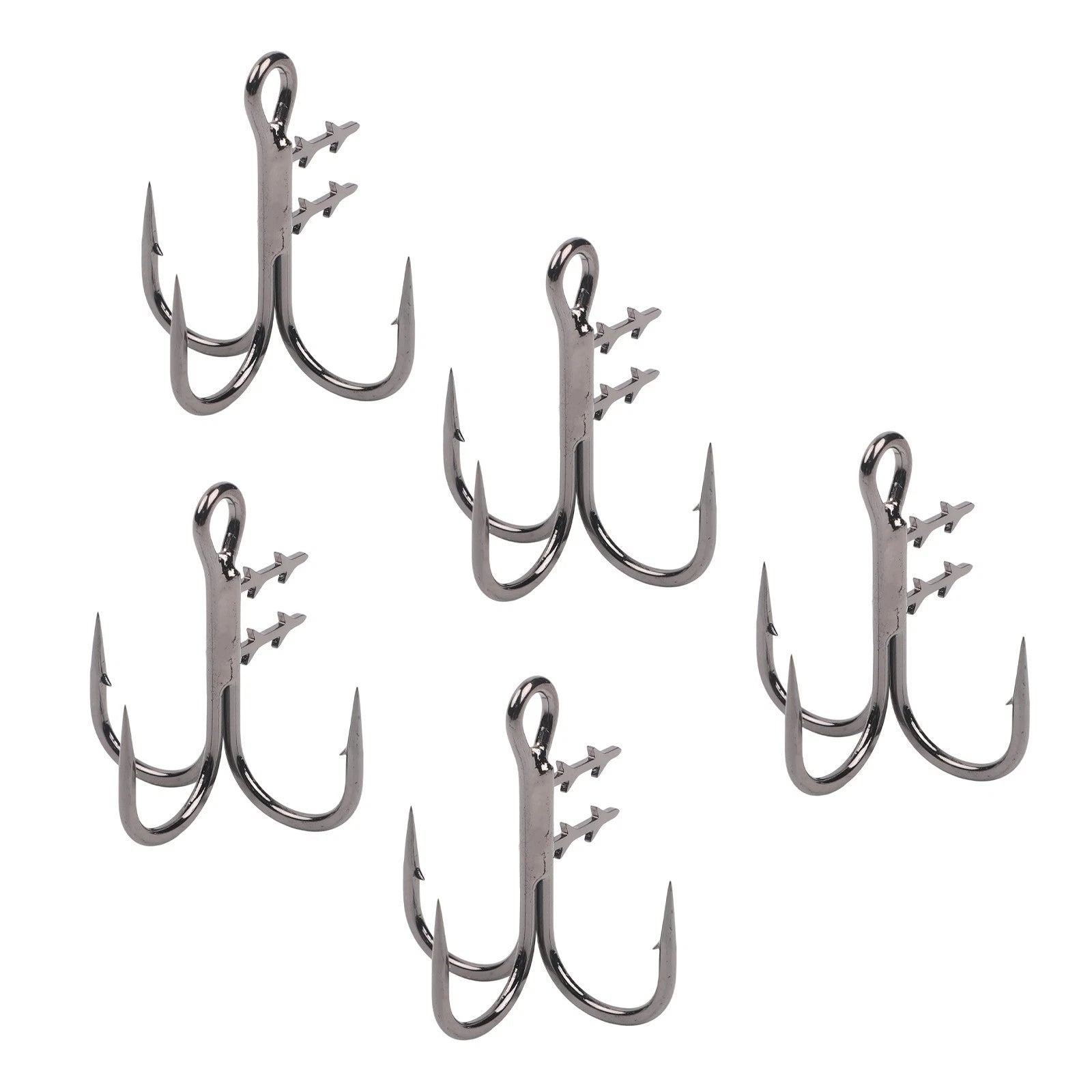 5pcs Treble Hooks with Bait Holder for Shark Teeth Use