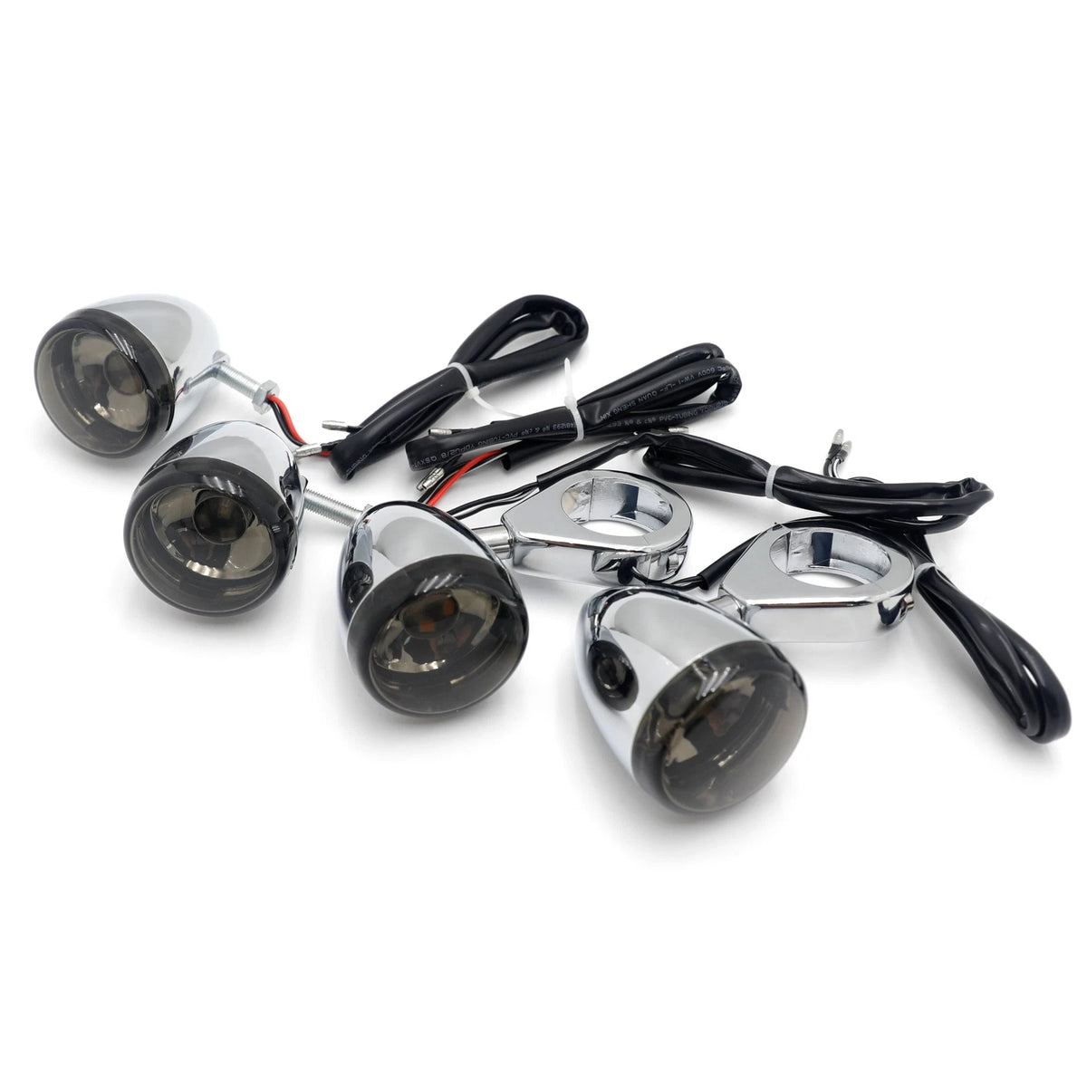 Chrome Motorcycle Turn Signals Kit for Harley Davidson (41mm)