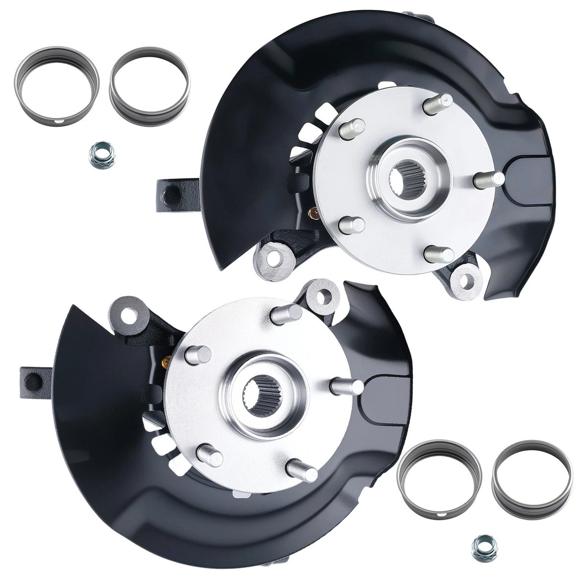 Pair Front Steering Knuckles + Wheel Hub Bearings for Toyota Camry (2004–2006) 698398
