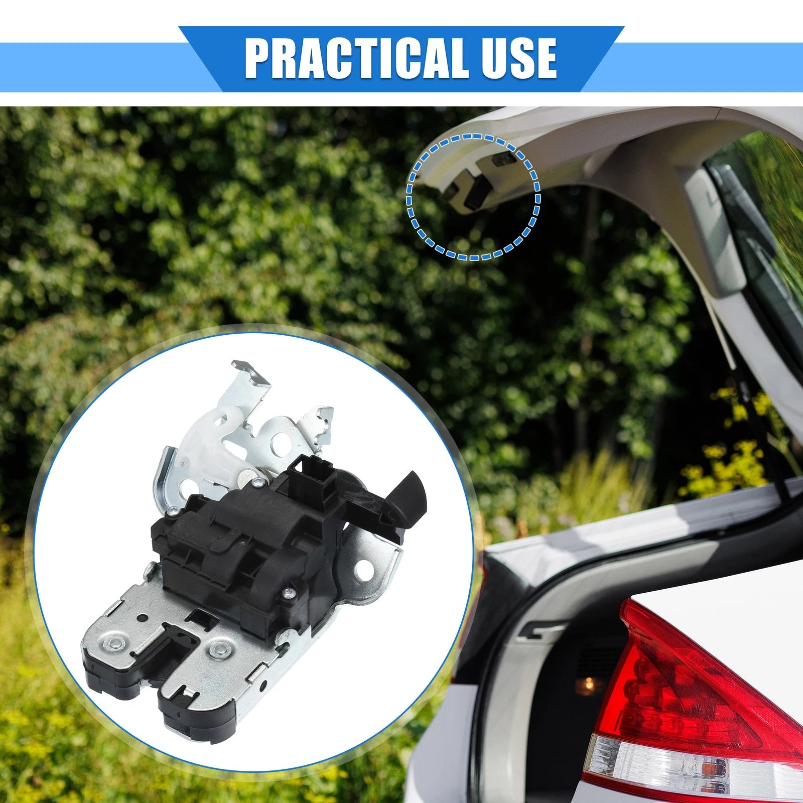 Rear Tailgate Trunk Lift Lock Latch Actuator Replacement for Audi A3 (2009–2013)