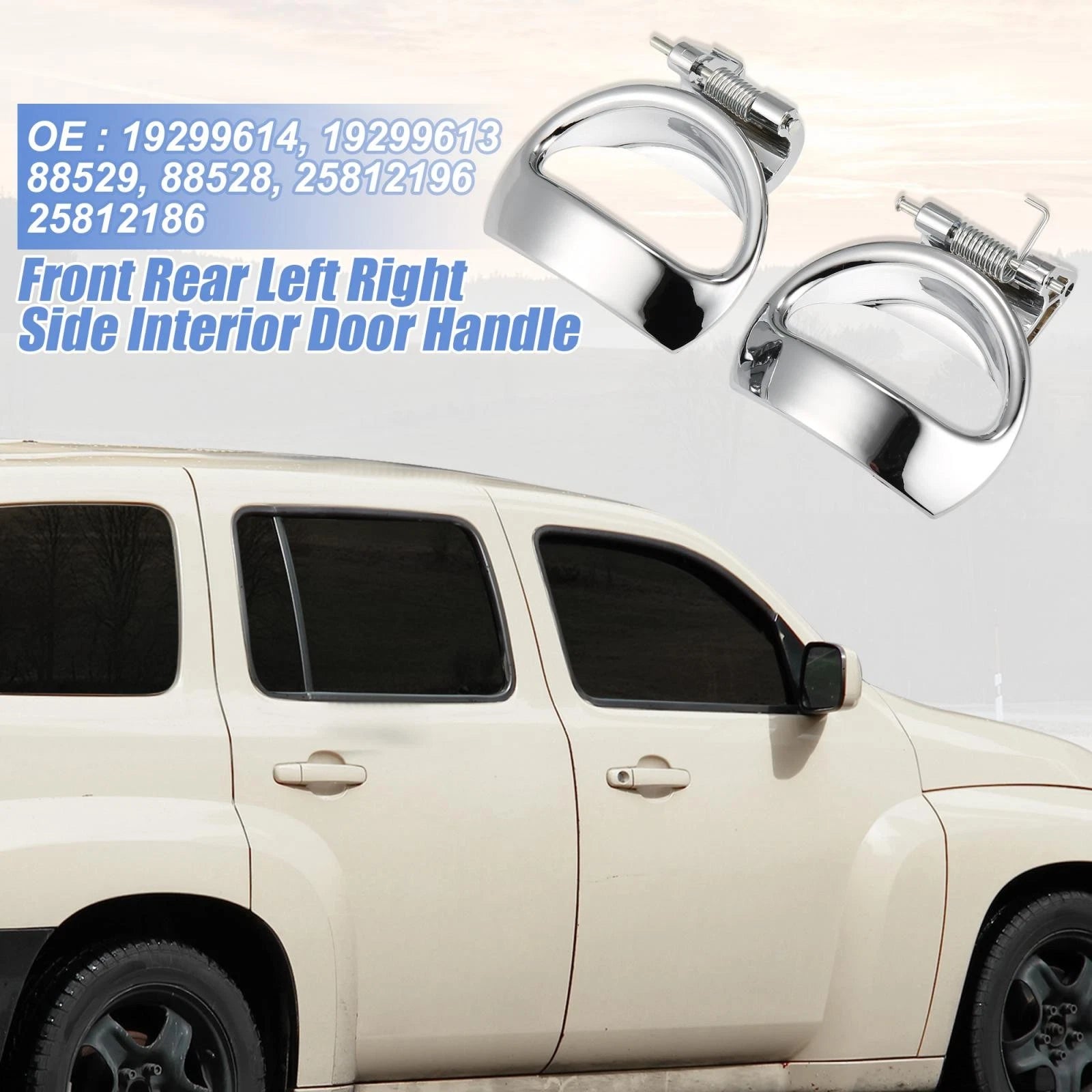 Front Rear Left Right Interior Door Handle Pair for Chevy HHR (2006–2011)