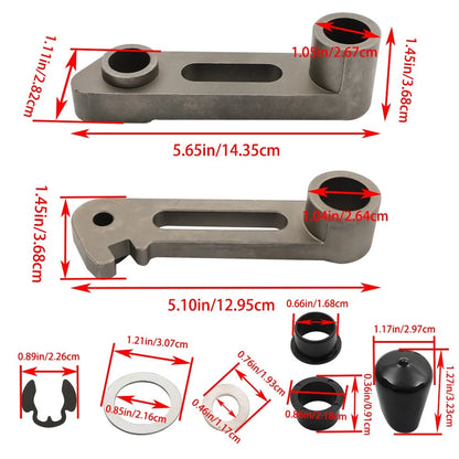 Deck Idler Arms Tensioner & Bushing Rebuild Kit for John Deere (M143350, M136635)