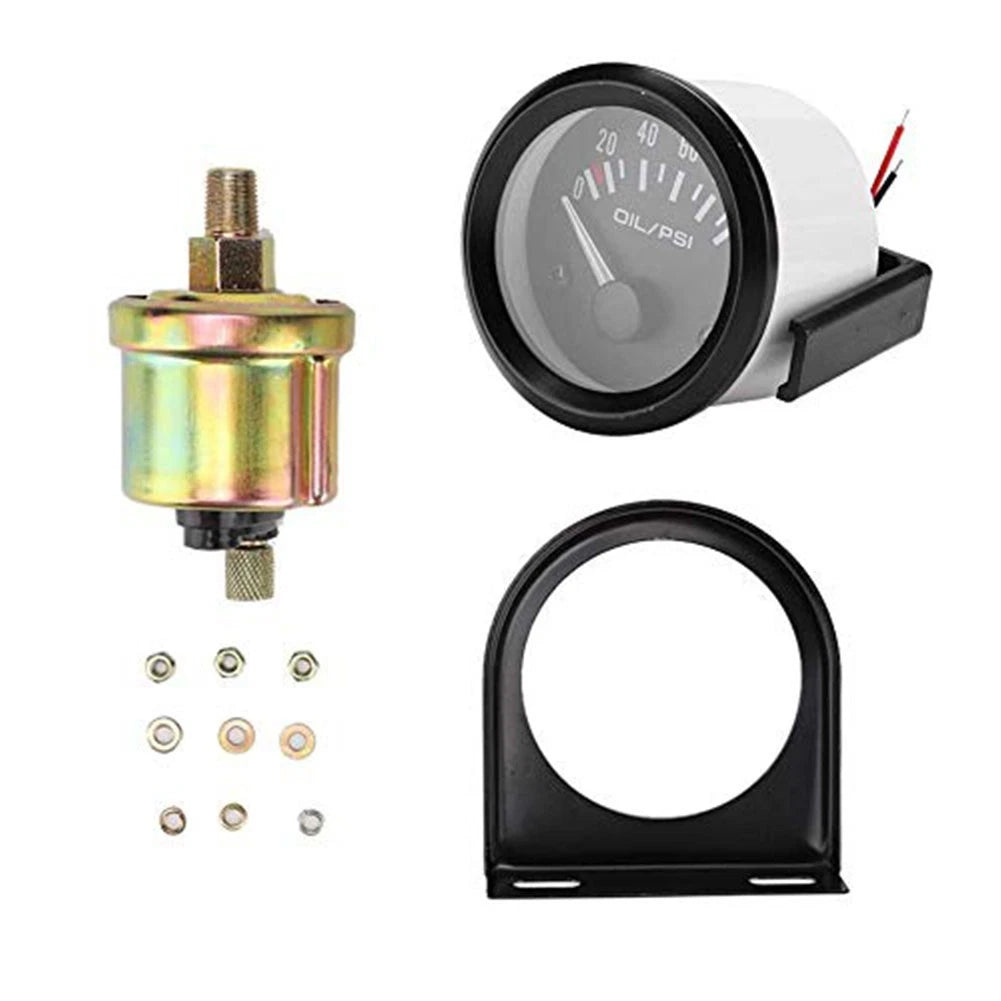 52mm Oil Pressure Monitor for 12V Vehicle Engine Testing