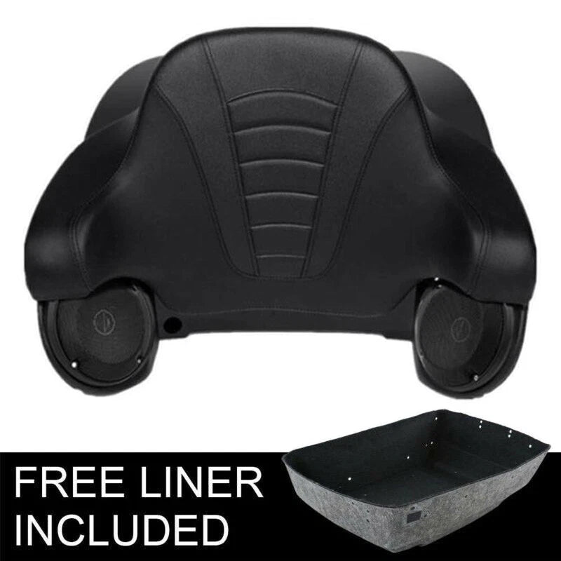 Matte Black Backrest Speakers for Harley Touring (2014–2026)