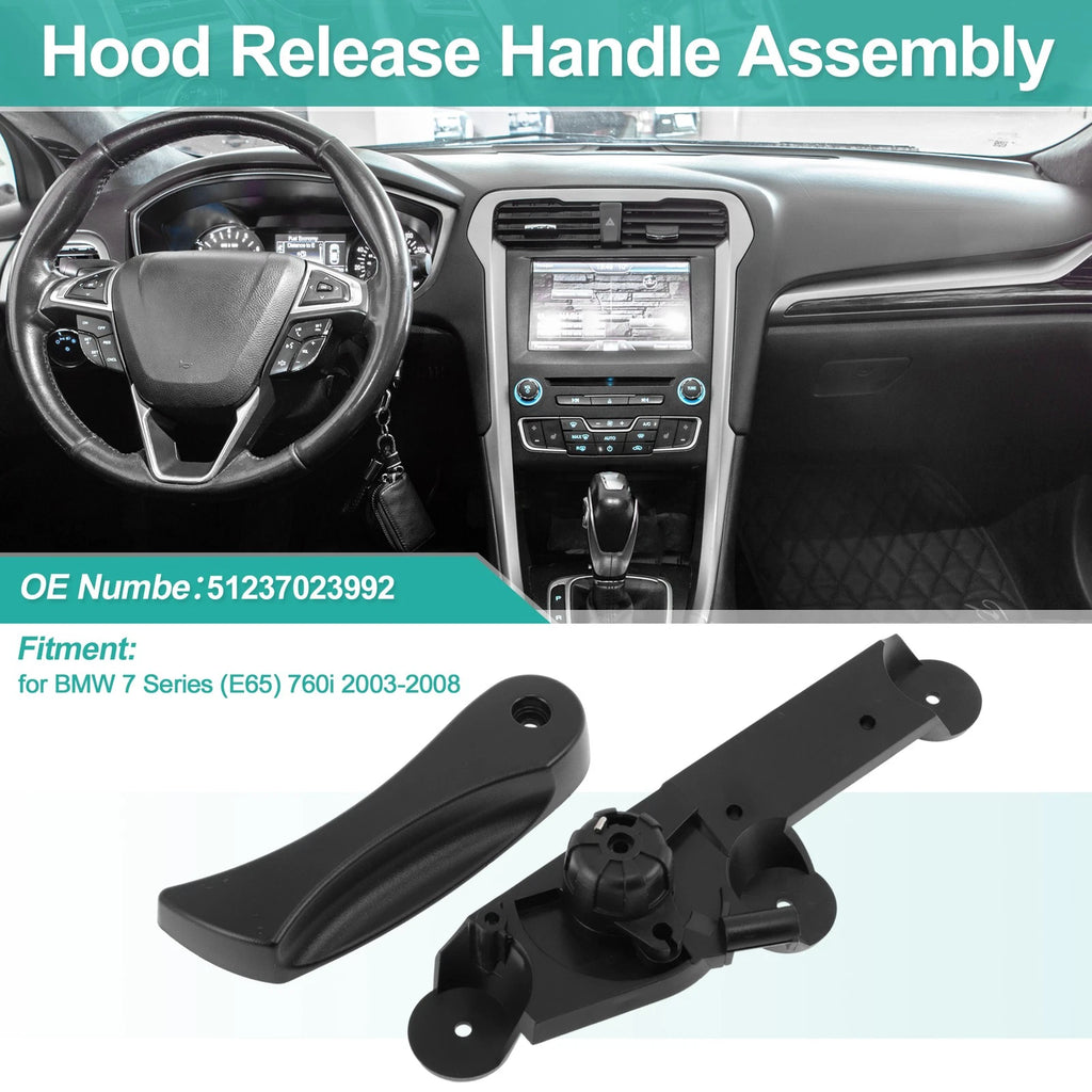 Hood Latch Release Handle Replacement for BMW 7 Series E65 760i (2003–2008)