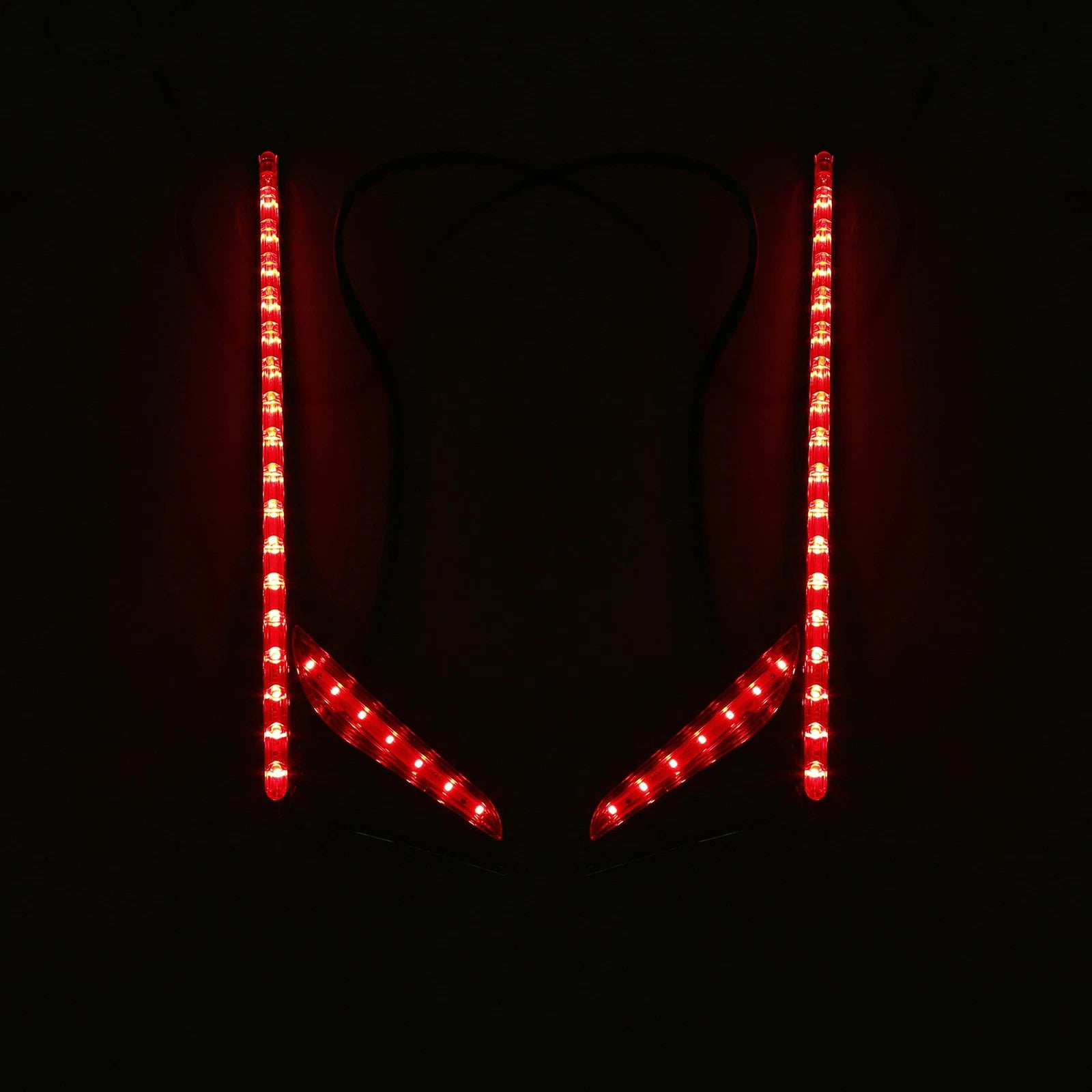 Rear LED Vertical Light Strips Red Lens for Honda Goldwing 1800 (2012–2017)