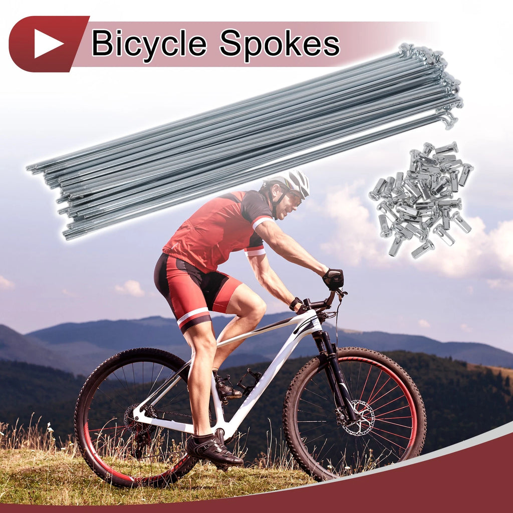 Bicycle Spokes Front Set 209mm Steel Galvanized for 12G Wheel (36 Pack)