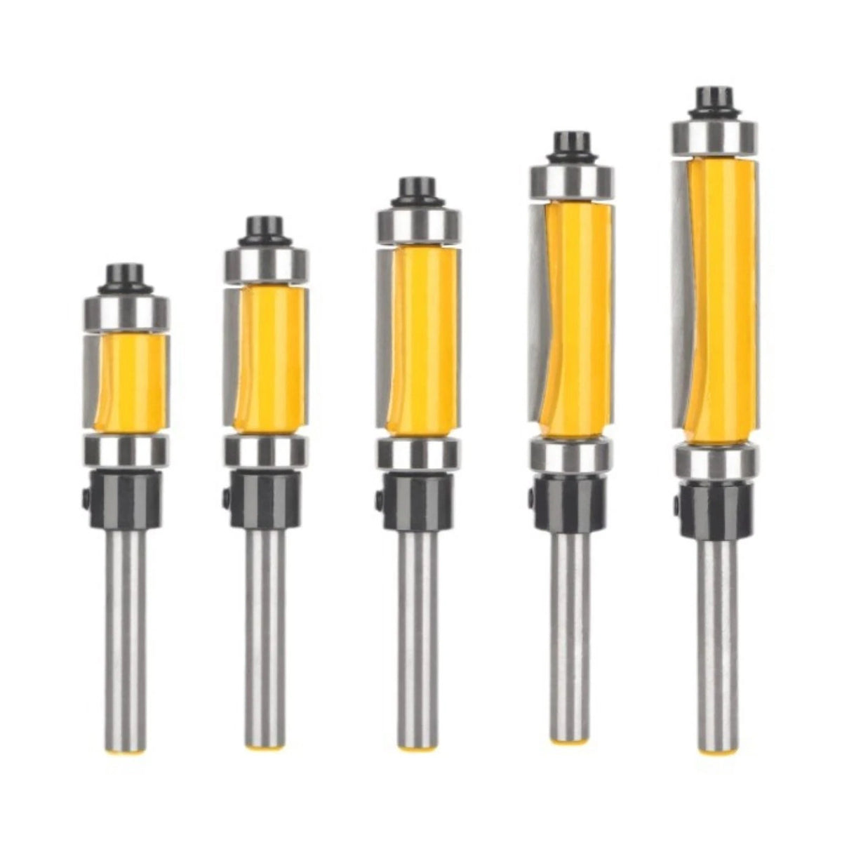 5PCS 1/4" Shank Flush Trim Router Bit Set for Router