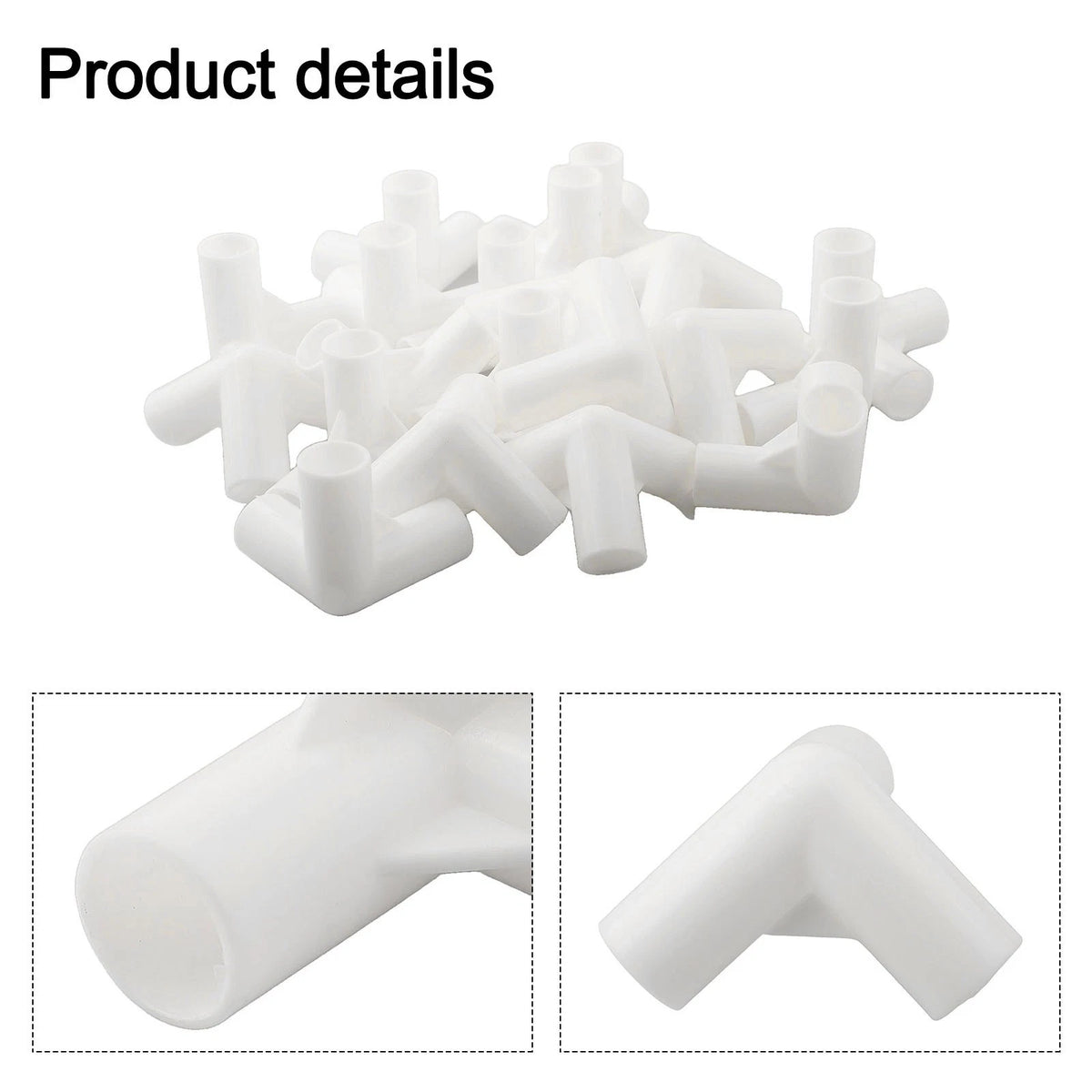 Set of 10 High Strength Connectors for Canopy Poles 16mm Inner Diameter