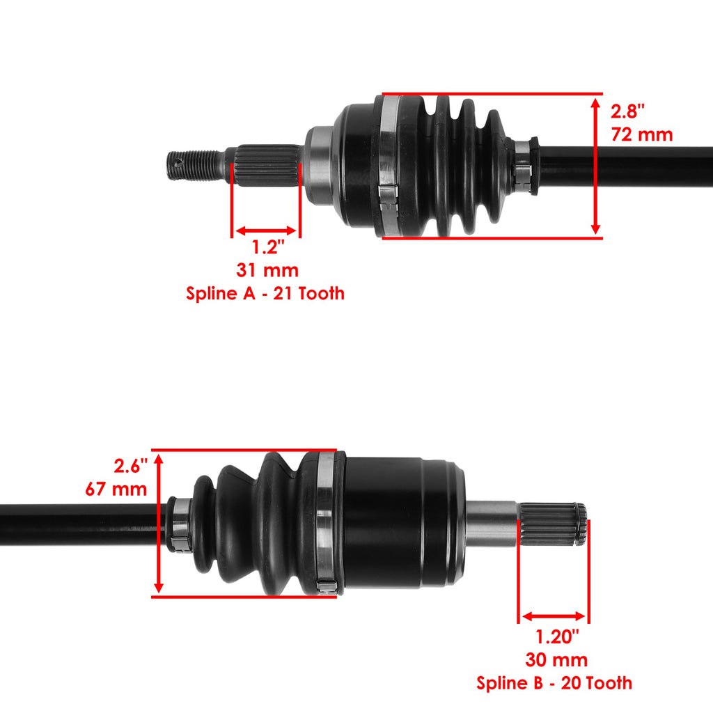 Front Right CV Joint Axle With Bearing for Honda Foreman 450 (2002–2004)