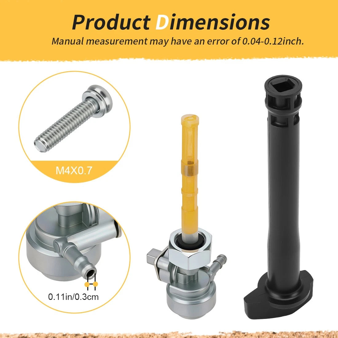 Petcock Valve Assembly & Shut Off Lever for Honda EU3000IS EU26i (2003–2023) 16950-ZS9-003