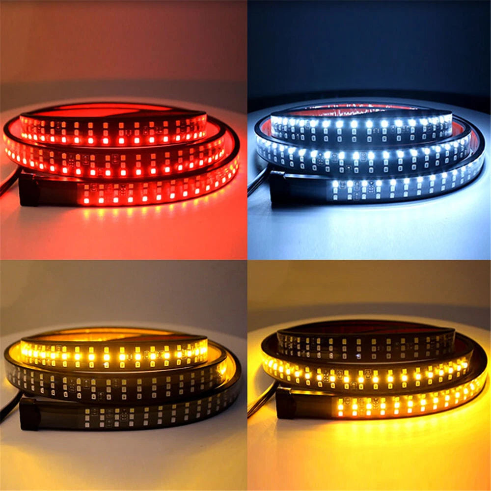 60" 3 Row 432LED Pickup Truck Strip Tailgate Light Bar Reverse Brake Signal Lamp