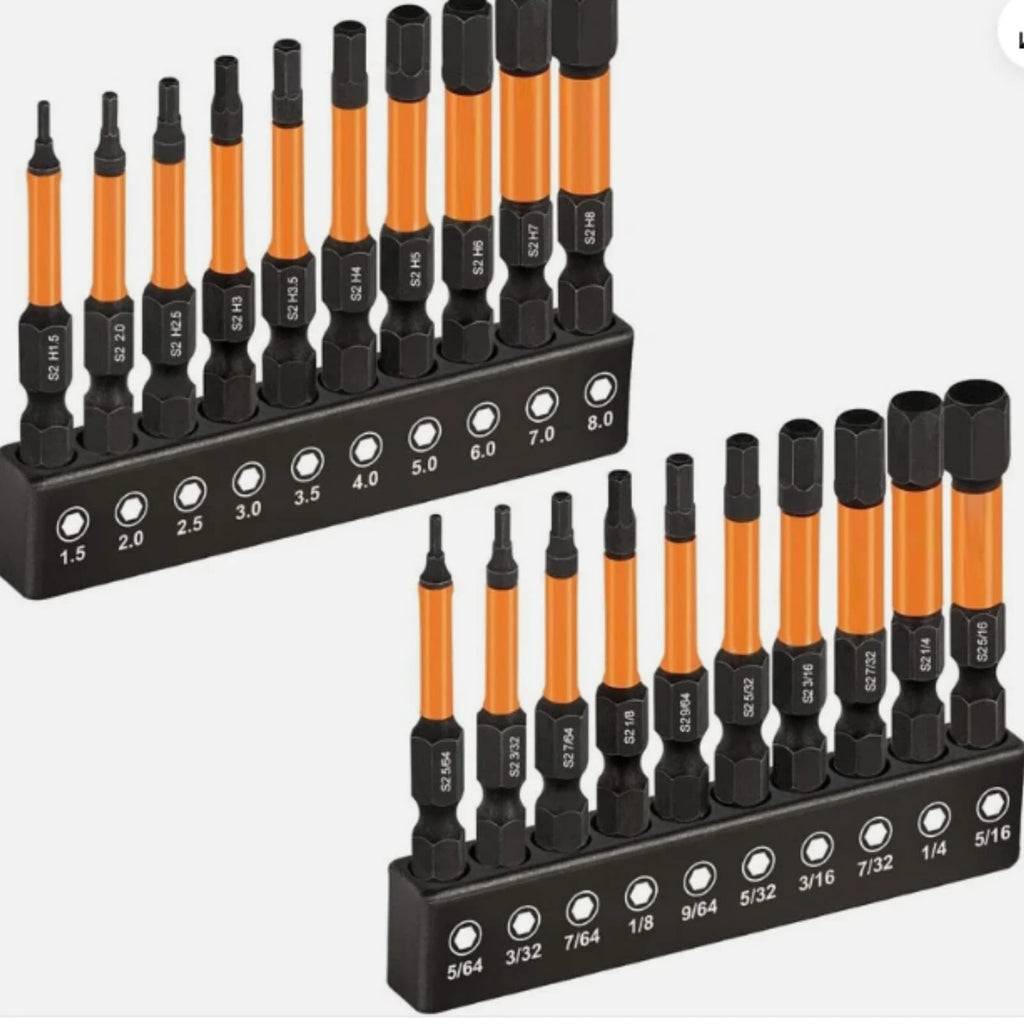 20 Piece Electric Screwdriver Bit Set with Magnetic Hex Bits