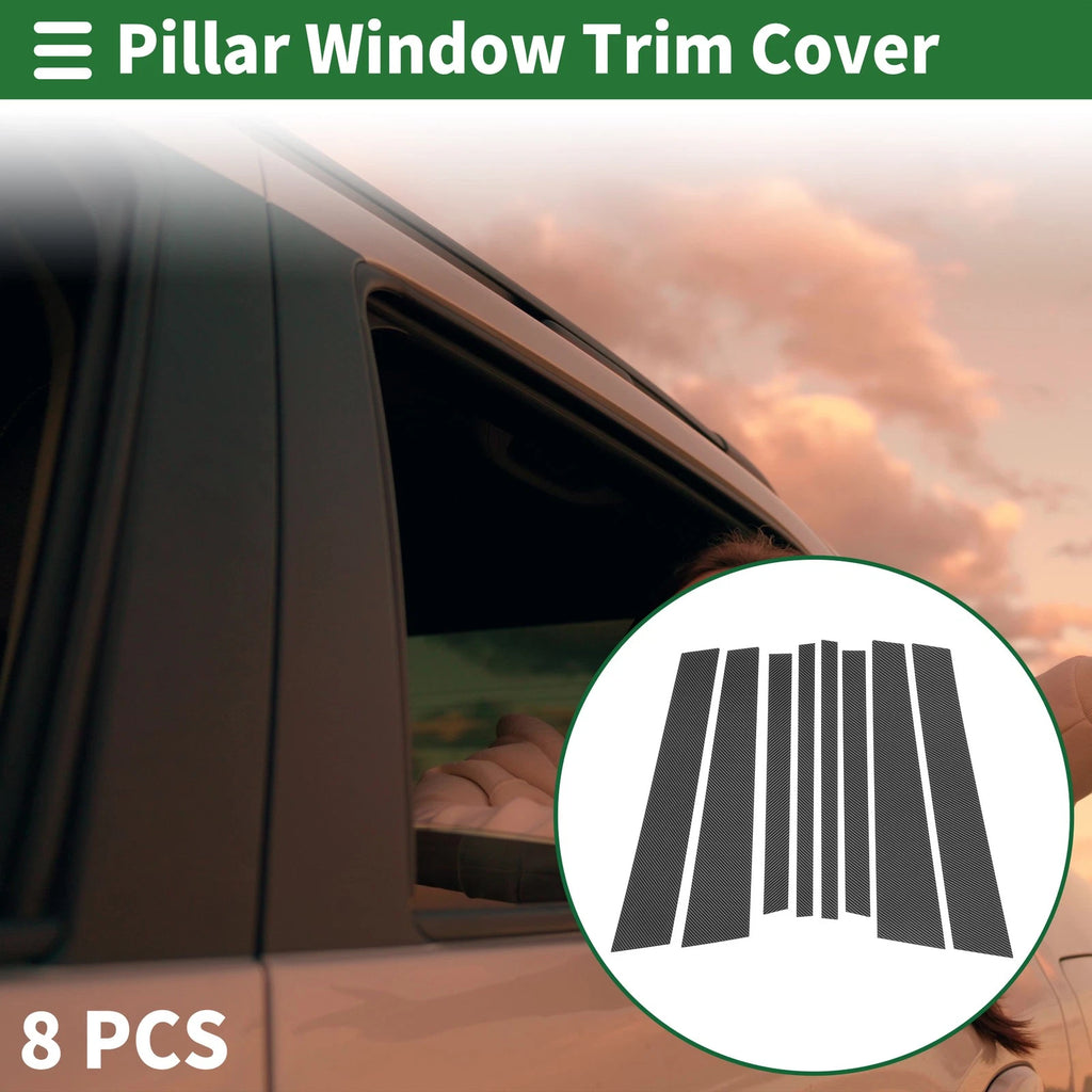Door Pillar Window Trim Kit for BMW X3 (2003–2010) Carbon Fiber Pattern
