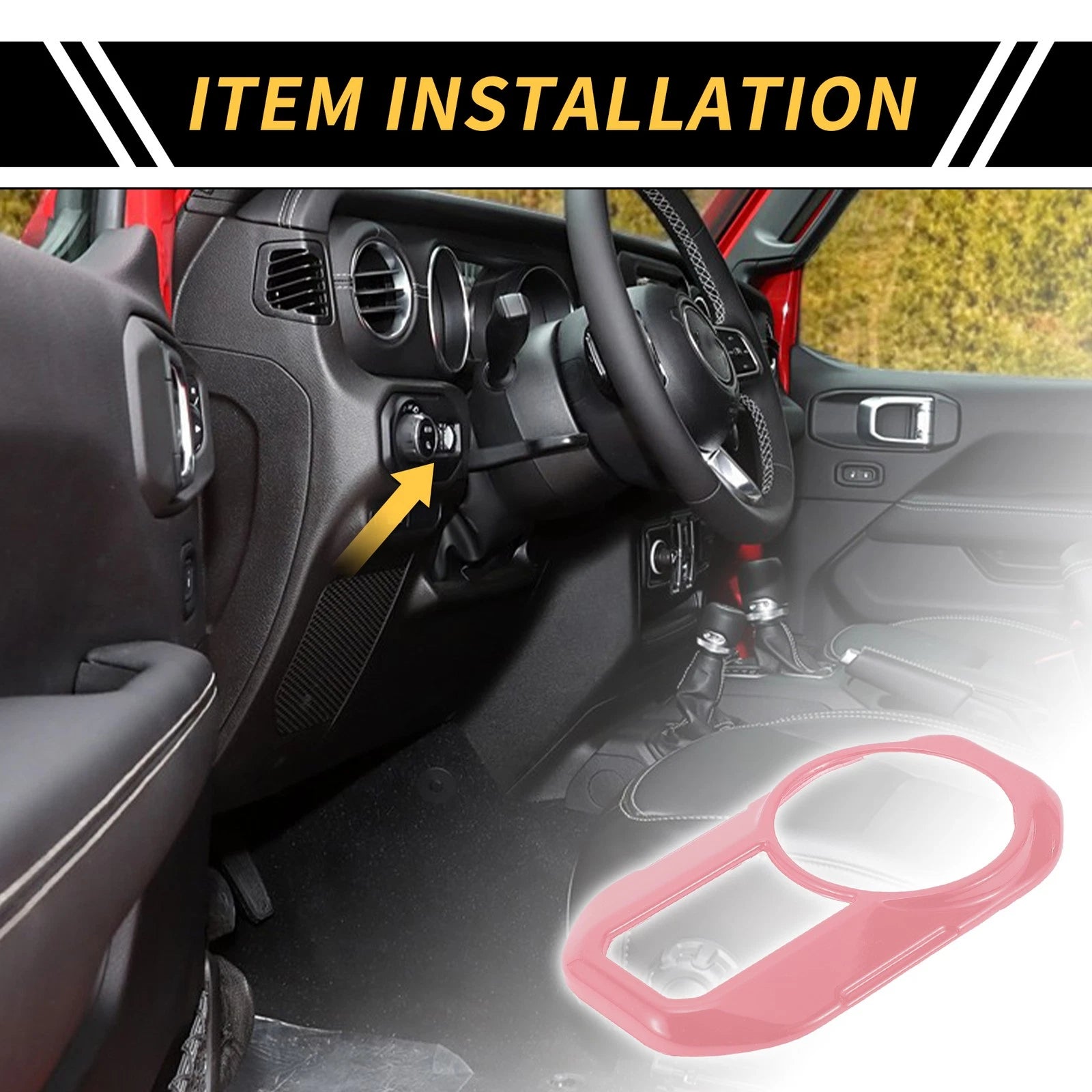 Side Console Headlight Button Panel Cove for Jeep Gladiator JT (2020–2024)