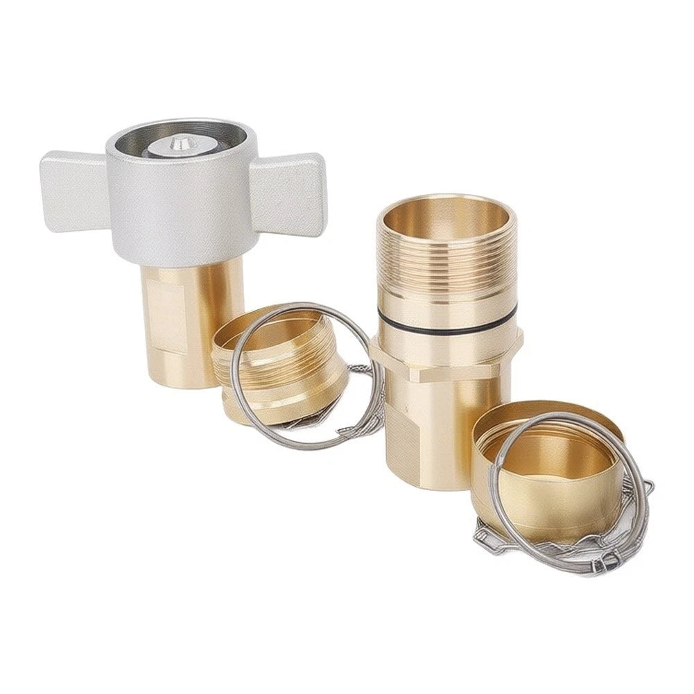 Wet Hydraulic Quick Connect Kit 1in NPT Brass Body for Mobile Machinery