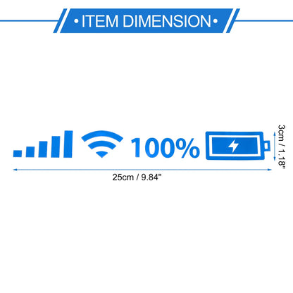 Reflective Bumper Decal for WiFi Signal Dashboard (Reflective Blue Square)